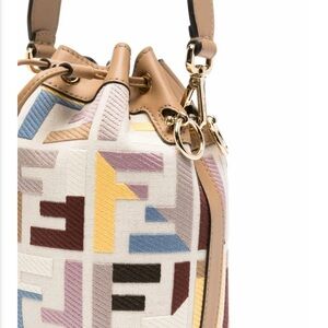 Fendi Beige and Multicolor Shoulder Bag